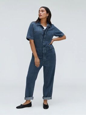 Everlane Short-Sleeve Denim Coveralls - 10